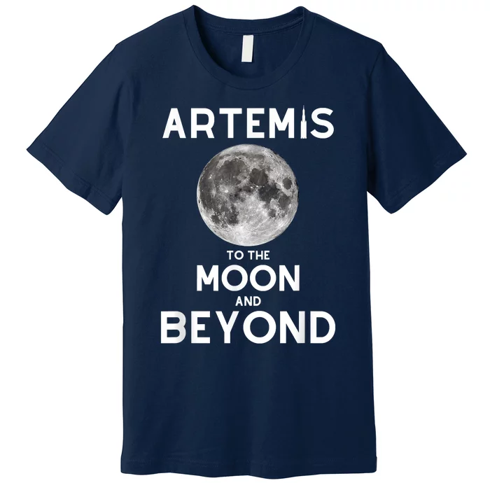 Artemis 1 SLS Rocket Launch Mission To The Moon And Beyond Premium T-Shirt