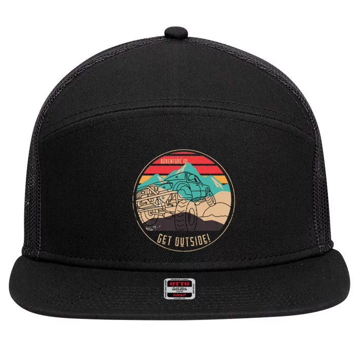 Adventure 101 Tacoma into the great outdoors Overland. 7 Panel Mesh Trucker Snapback Hat