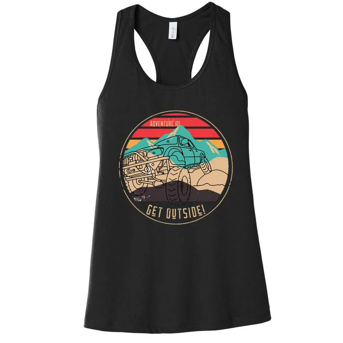 Adventure 101 Tacoma into the great outdoors Overland. Women's Racerback Tank