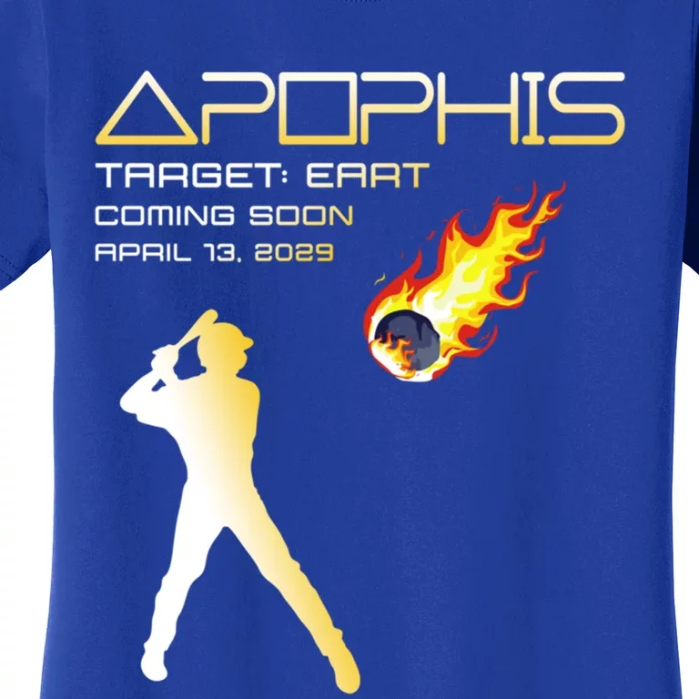 Apophis 2029 Asteroid 99942 Target Earth Baseball Player Gift Women's T-Shirt