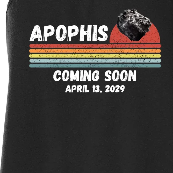 Apophis 2029 Asteroid 99942 Apophis April 13 2029 Comet Meteor Funny Space Humor Women's Racerback Tank