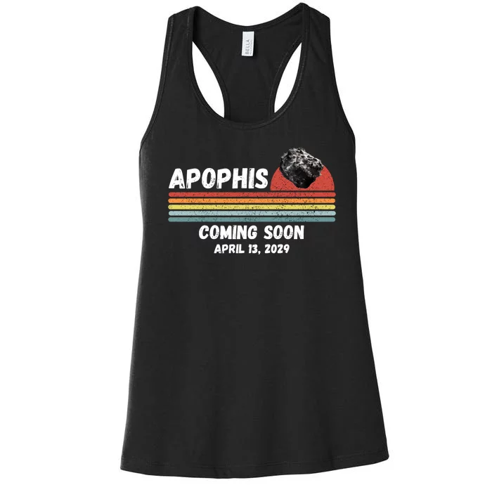 Apophis 2029 Asteroid 99942 Apophis April 13 2029 Comet Meteor Funny Space Humor Women's Racerback Tank