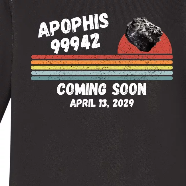 Apophis 2029 Asteroid 99942 Apophis April 13 2029 Funny Space Humor Comet Meteor Baby Long Sleeve Bodysuit