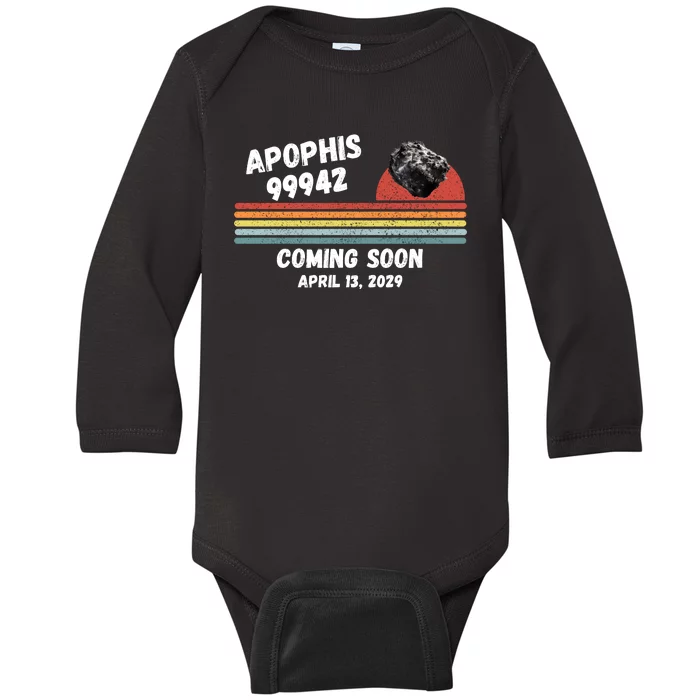 Apophis 2029 Asteroid 99942 Apophis April 13 2029 Funny Space Humor Comet Meteor Baby Long Sleeve Bodysuit