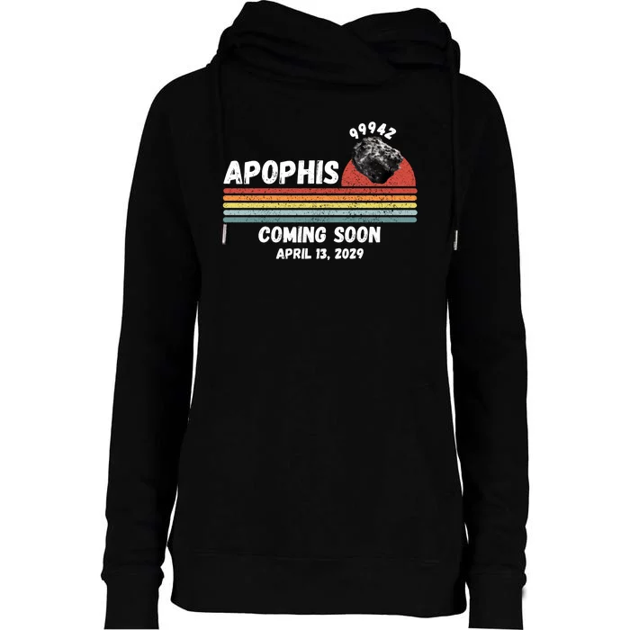 Apophis 2029 Apophis April 13 2029 Asteroid 99942 Funny Space Humor Comet Meteor Womens Funnel Neck Pullover Hood