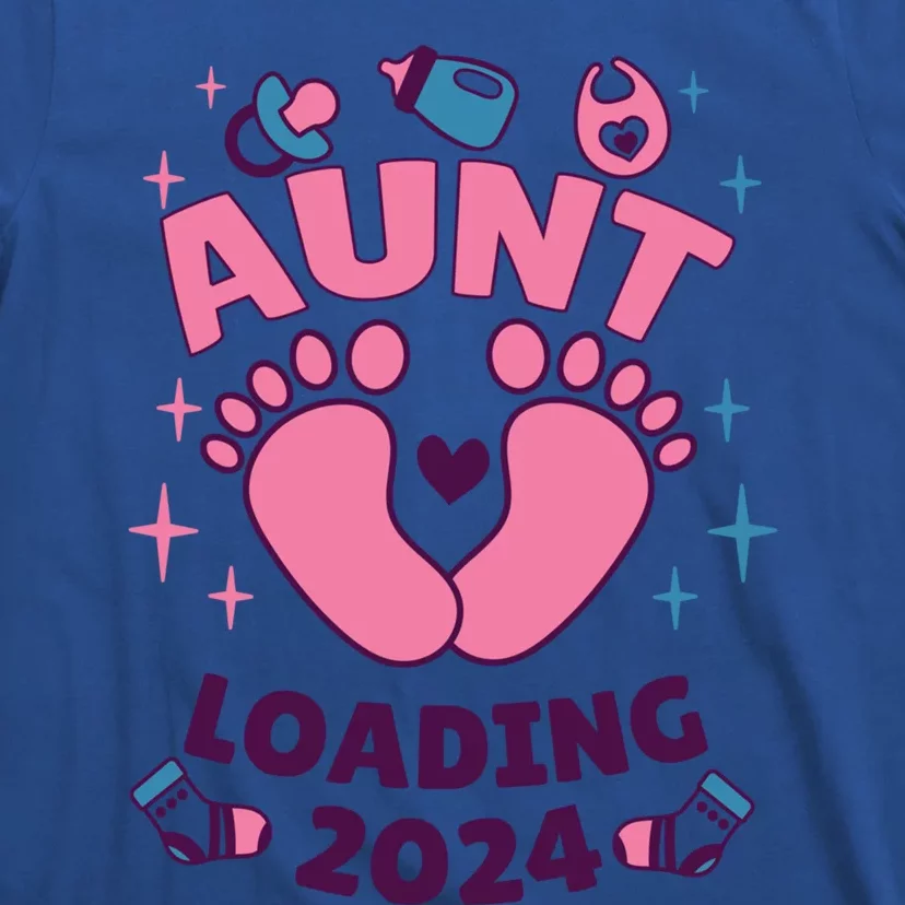 Aunt 2024 Aunt To Be Aunts Niece 2024 Aunt Loading Great Gift TShirt