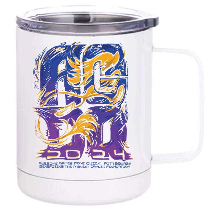 Agdq 2024 Event Front & Back 12oz Stainless Steel Tumbler Cup