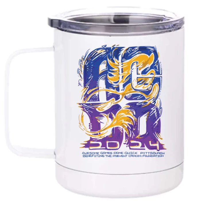 Agdq 2024 Event Front & Back 12oz Stainless Steel Tumbler Cup