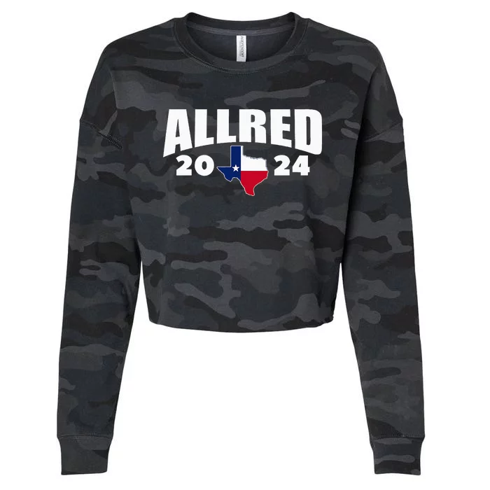 Allred 2024 For Senate Texas Cropped Pullover Crew