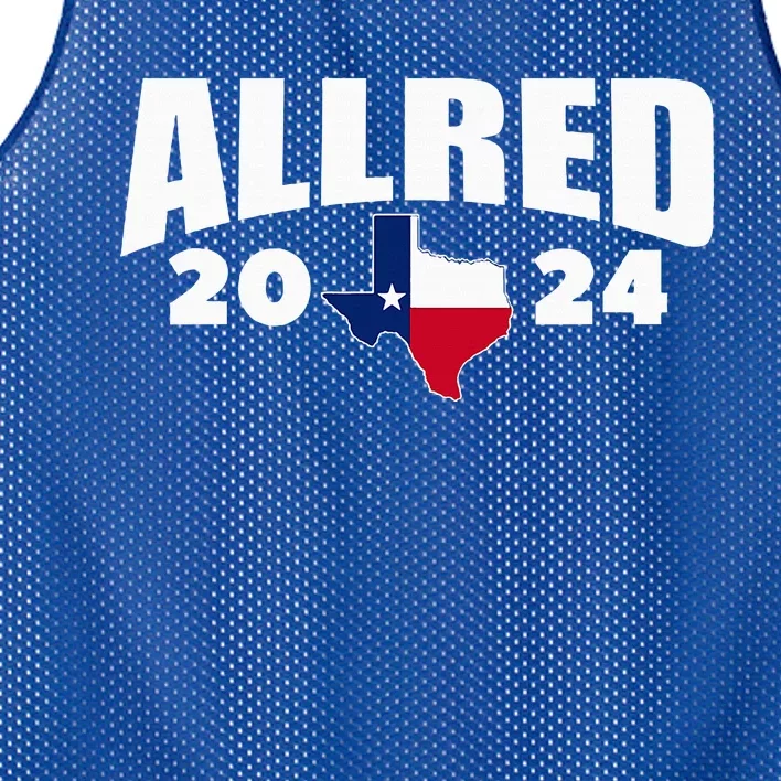 Allred 2024 For Senate Texas Mesh Reversible Basketball Jersey Tank