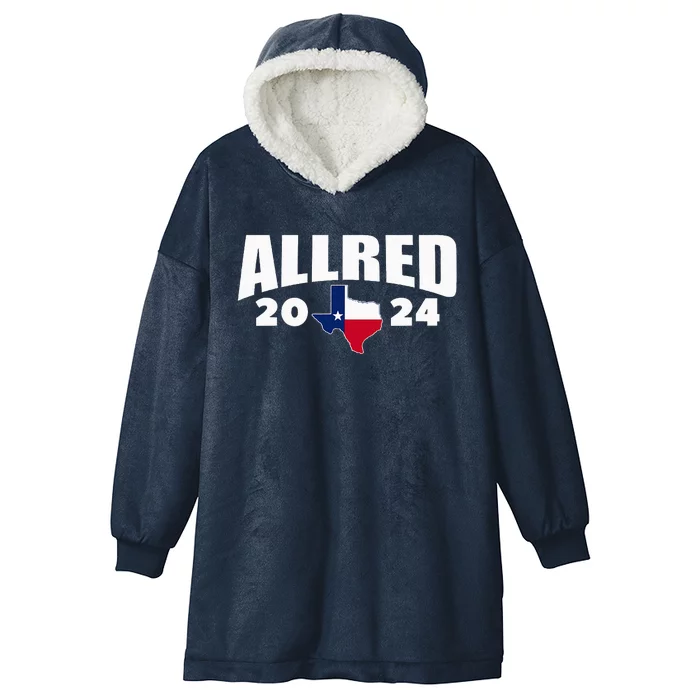 Allred 2024 For Senate Texas Hooded Wearable Blanket