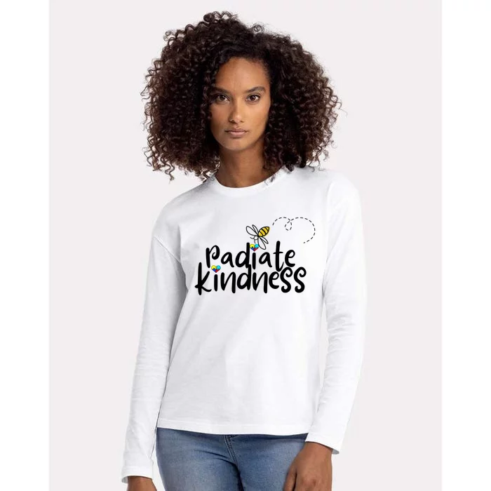 Autism 2024 Radiate Kindness Be Kind Autism Awareness 2024 Cool Gift Womens Cotton Relaxed Long Sleeve T-Shirt