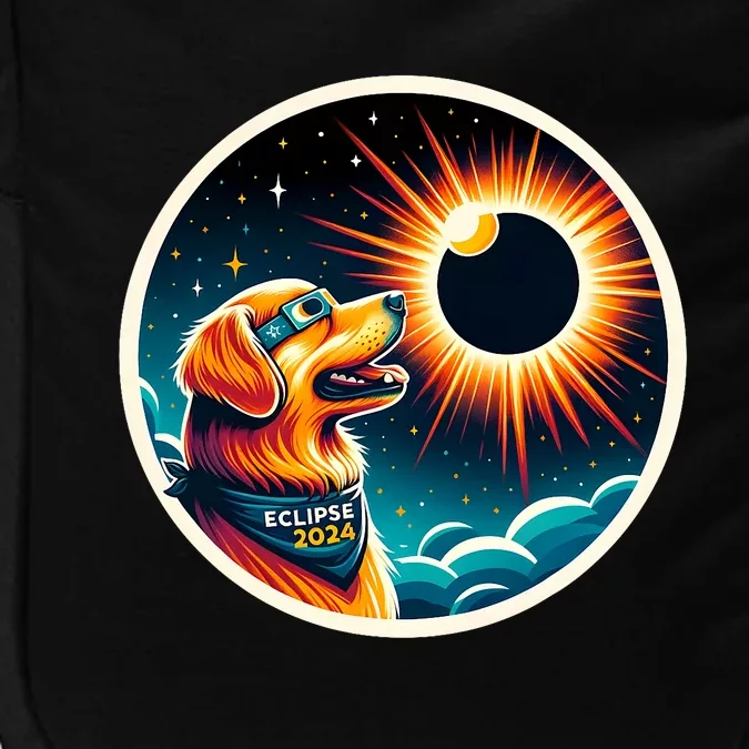 April 2024 Solar Eclipse Dog Wearing Solar Eclipse Glasses Impact Tech Backpack