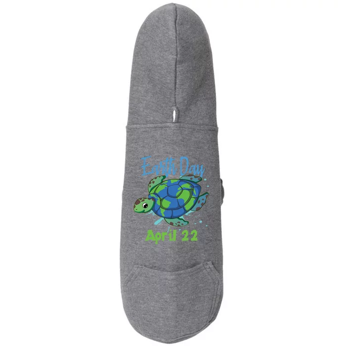 April 22 Water Turtle Sea World Planet Hour Day Earth Gift Doggie 3-End Fleece Hoodie