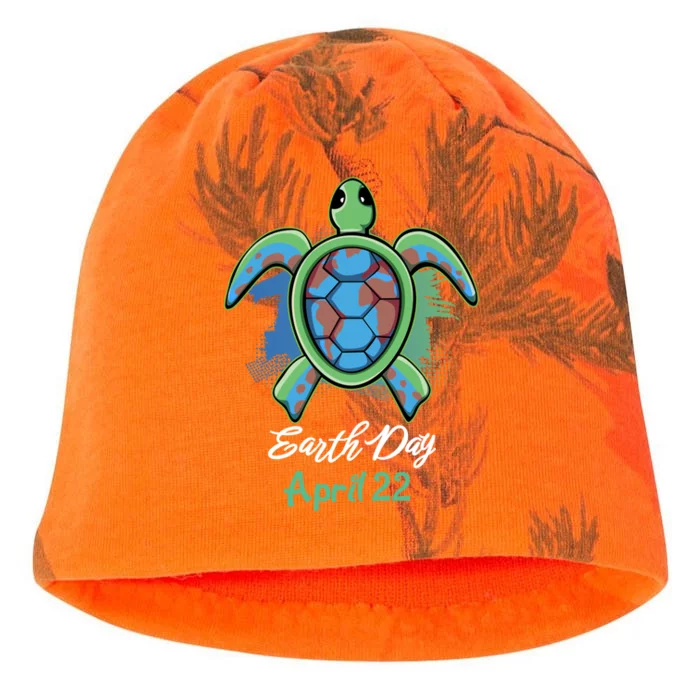 April 22 Water Cute Turtle Sea World Planet Hour Day Earth Gift Kati - Camo Knit Beanie