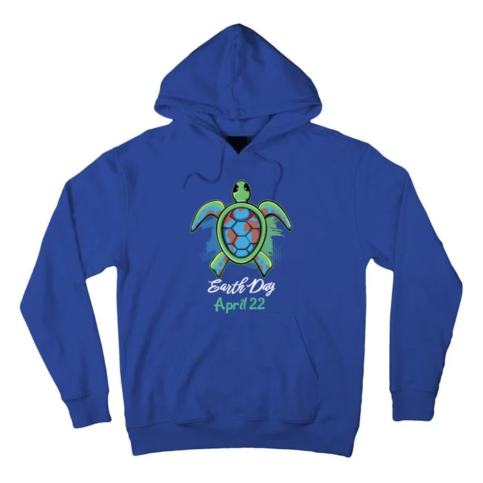 April 22 Water Cute Turtle Sea World Planet Hour Day Earth Gift Tall Hoodie