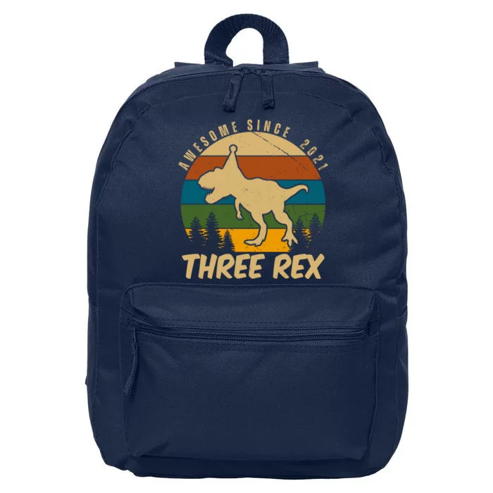 Awesome 3rd Birthday Dinosaur Gift 16 in Basic Backpack