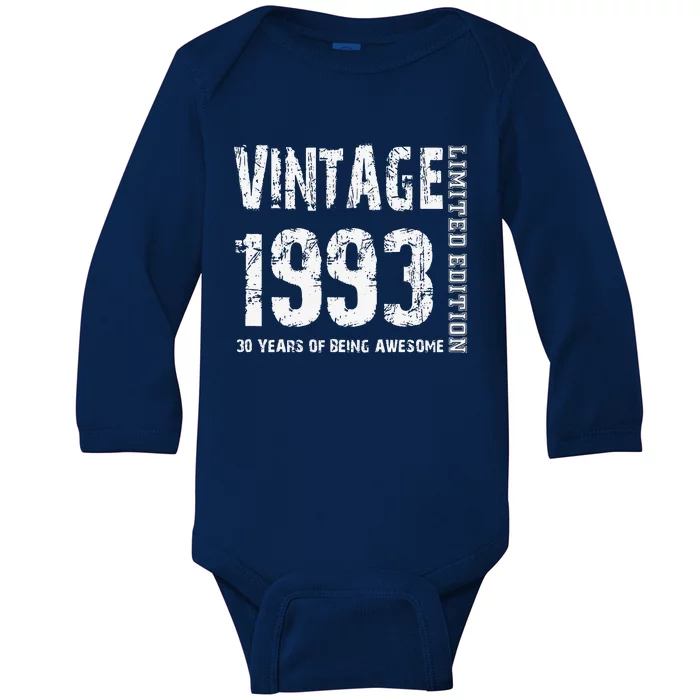 Awesome 30th Birthday Baby Long Sleeve Bodysuit