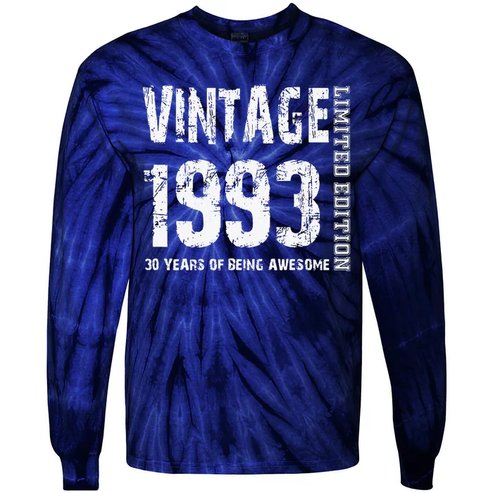 Awesome 30th Birthday Tie-Dye Long Sleeve Shirt