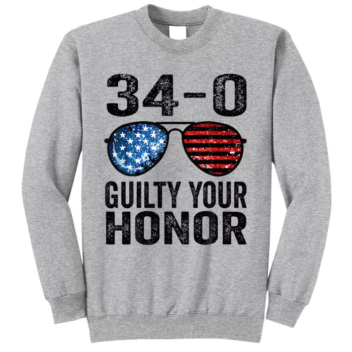 All 34 Felony Counts Anti Trump Political Statement Tall Sweatshirt