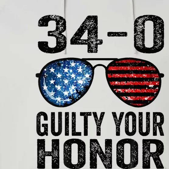 All 34 Felony Counts Anti Trump Political Statement Performance Fleece Hoodie