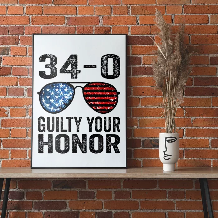 All 34 Felony Counts Anti Trump Political Statement Poster