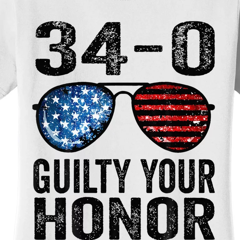 All 34 Felony Counts Anti Trump Political Statement Women's T-Shirt