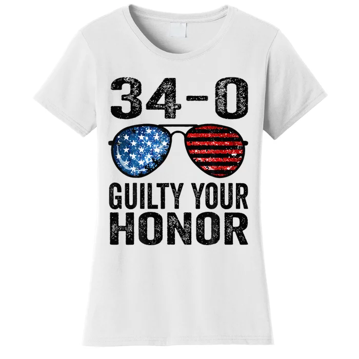 All 34 Felony Counts Anti Trump Political Statement Women's T-Shirt