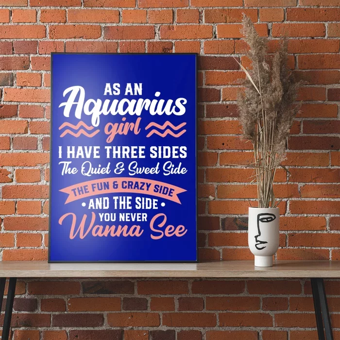 Aquarius 3 Sides Aquarius Birthday Gift Poster