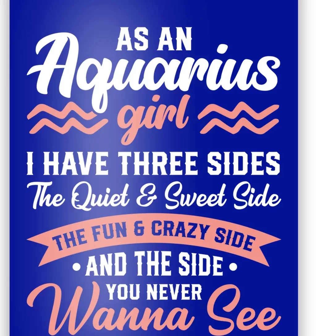 Aquarius 3 Sides Aquarius Birthday Gift Poster