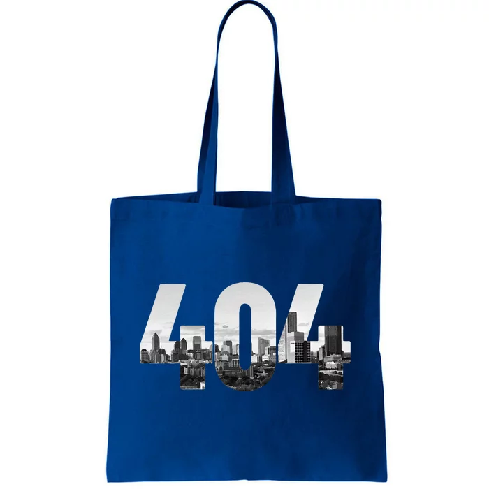 Atlanta 404 Area Code Skyline Atl Georgia Vintage Tote Bag