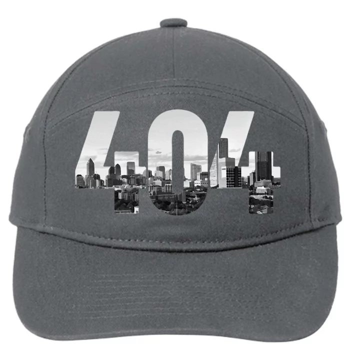 Atlanta 404 Area Code Skyline Atl Georgia Vintage 7-Panel Snapback Hat