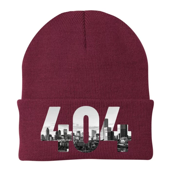 Atlanta 404 Area Code Skyline Atl Georgia Vintage Knit Cap Winter Beanie