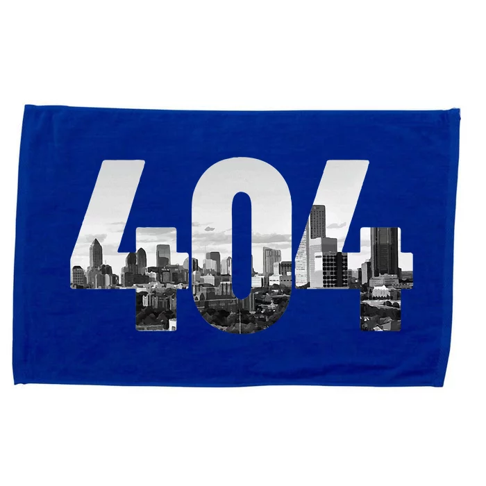 Atlanta 404 Area Code Skyline Atl Georgia Vintage Microfiber Hand Towel