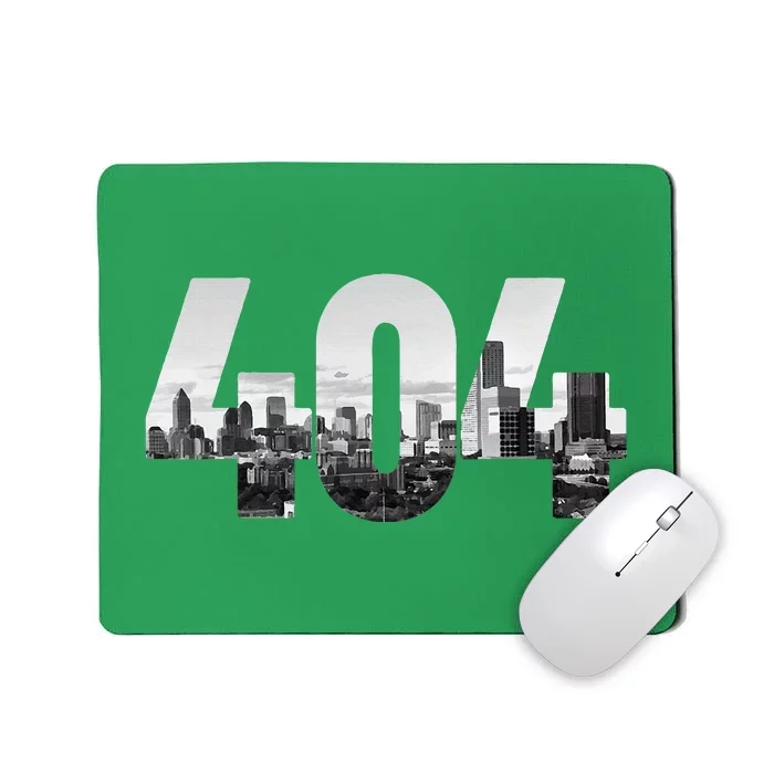 Atlanta 404 Area Code Skyline Atl Georgia Vintage Mousepad