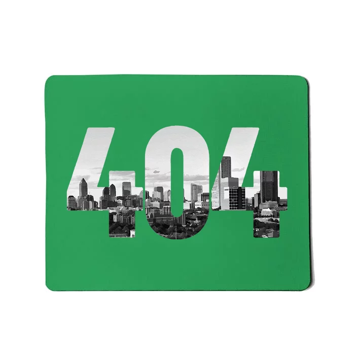 Atlanta 404 Area Code Skyline Atl Georgia Vintage Mousepad