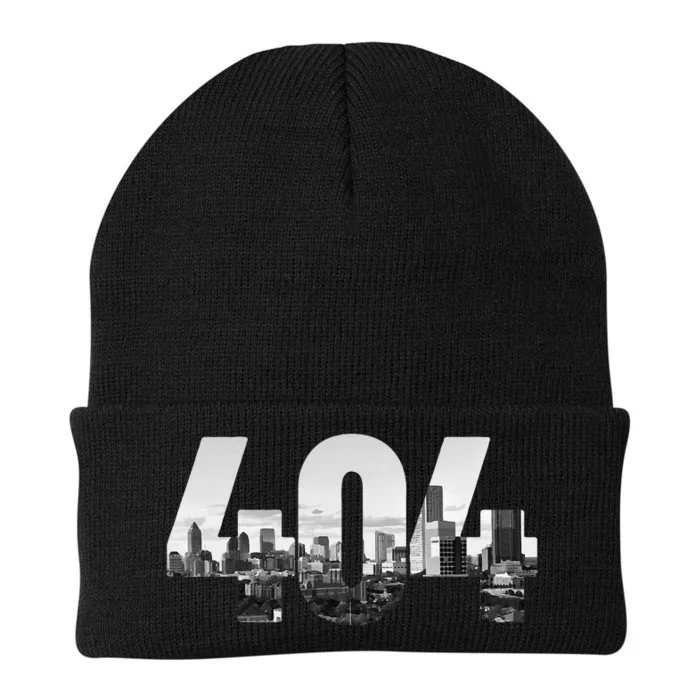 Atlanta 404 Area Code Skyline ATL Georgia Vintage Knit Cap Winter Beanie