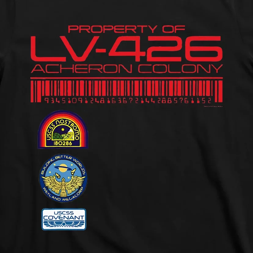 Alien 45th Anniversary Property Of Lv426 Acheron Colony T-Shirt