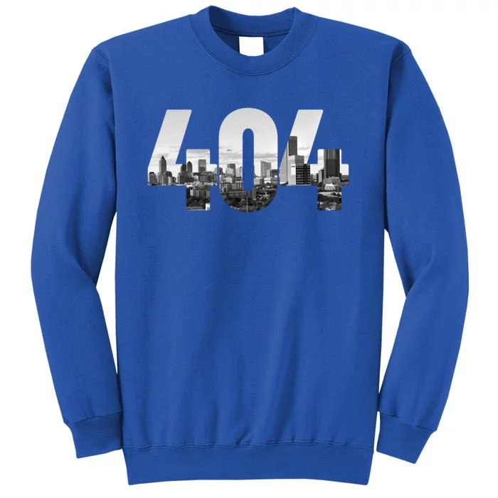 Atlanta 404 Area Code Skyline Atl Georgia Vintage Funny Gift Tall Sweatshirt