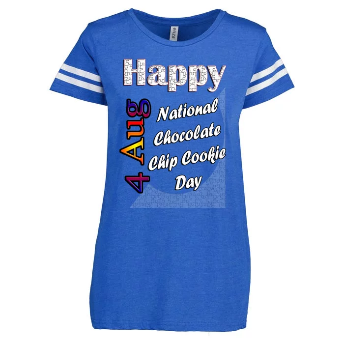 Aug 4th National Chocolate Chip Cookie Day T Fun Cool Gift Enza Ladies Jersey Football T-Shirt