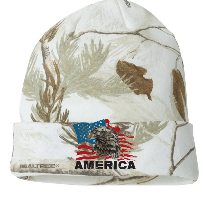 America 4th Of July Independence Day American Eagle Design Kati - 12in Camo Beanie