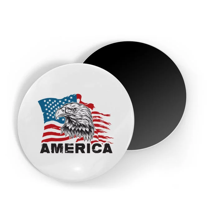 America 4th Of July Independence Day American Eagle Design Magnet