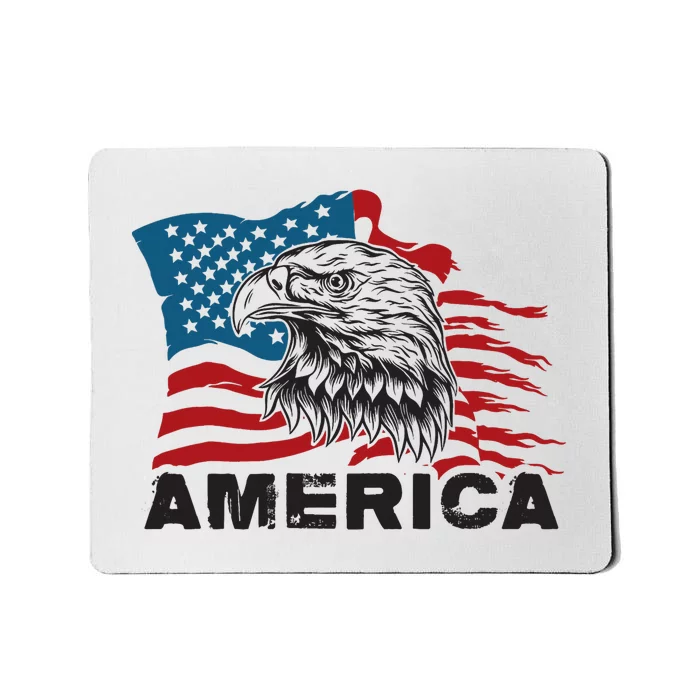 America 4th Of July Independence Day American Eagle Design Mousepad