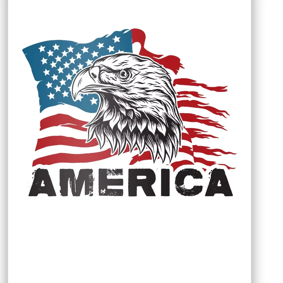 America 4th Of July Independence Day American Eagle Design Poster