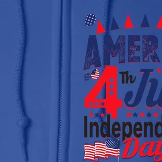 America 4th Of July Independence Day Full Zip Hoodie