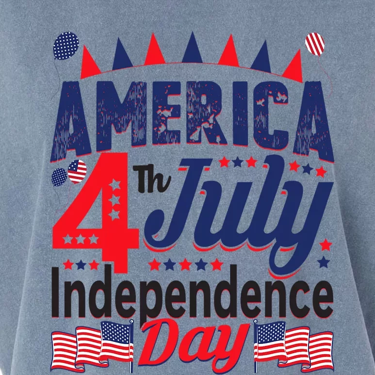 America 4th Of July Independence Day Garment-Dyed Women's Muscle Tee