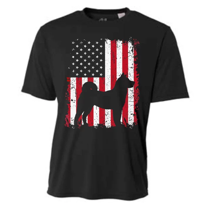 Akita 4th of July Patriotic American USA Flag Gift Cooling Performance Crew T-Shirt