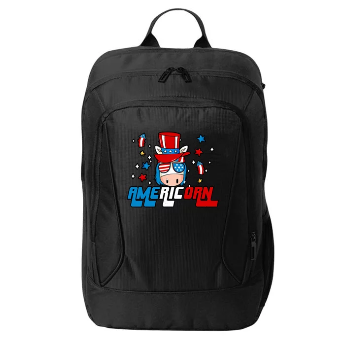 Americorn 4th Of July Boy Girl Unicorn American Patriotic City Backpack