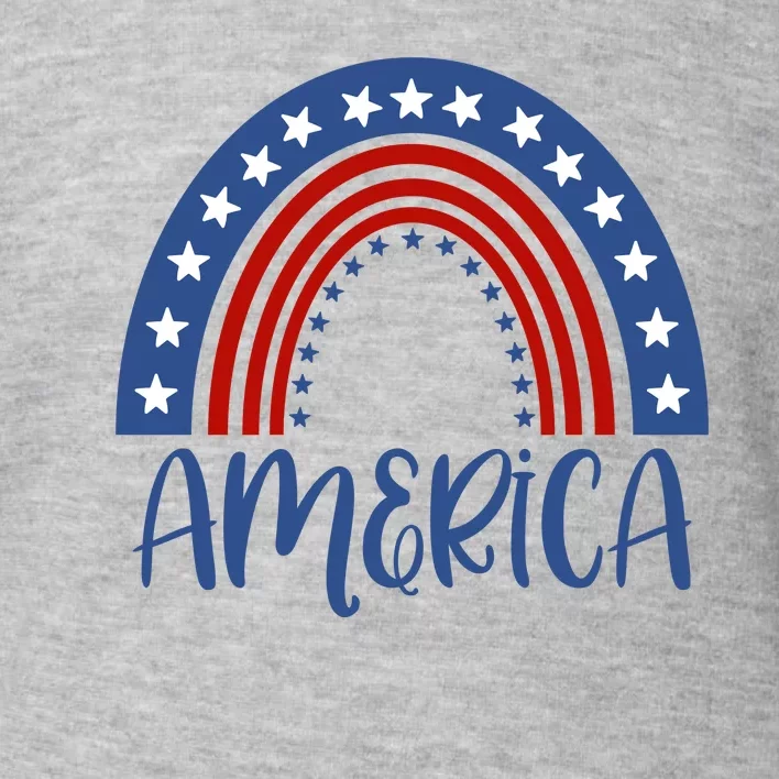 America 4th Of July Rainbow USA Toddler Sweatshirt