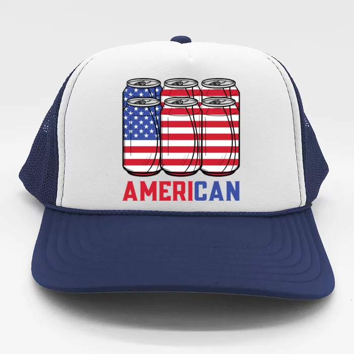 American 4th Of July Patriotic Usa Flag Merica Bbq Cookout Gift Trucker Hat